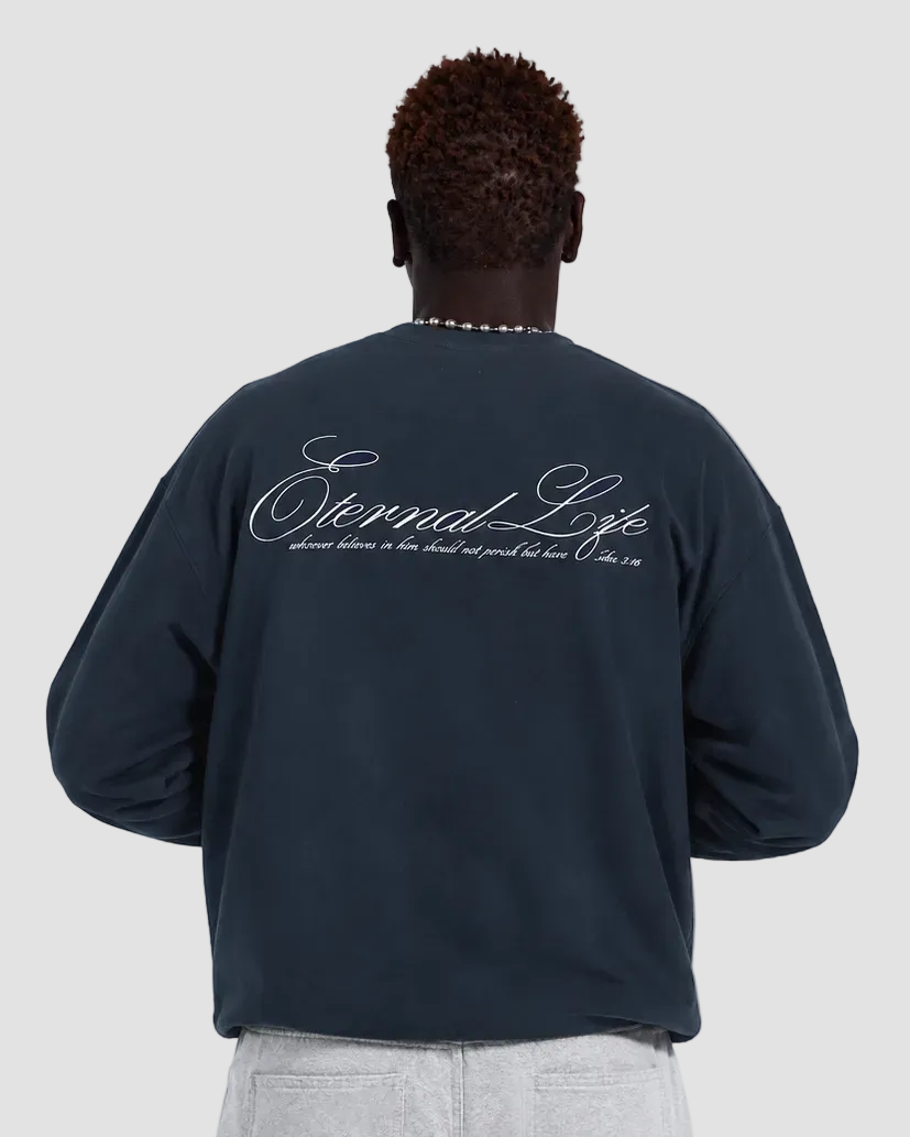 Eternal Life Navy Long Sleeve